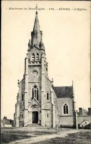 Ak Audes Allier, Kirche
