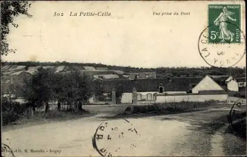 CPA La Petite Celle Yonne, Vue prise du Pont