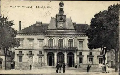 Ak Châtellerault Vienne, Rathaus, L'Hôtel de Ville,  Architektur
