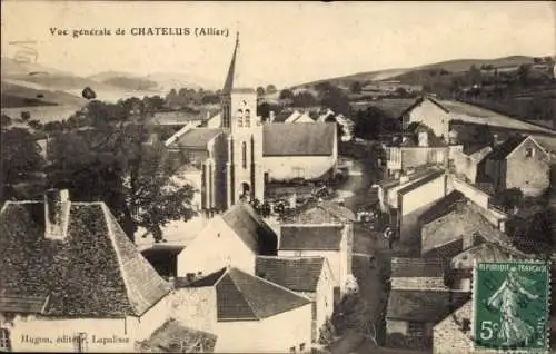 Ak Chatelus Allier, Gesamtansicht