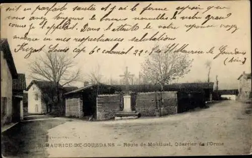 CPA Saint-Maurice-de-Gourdans Ain, Route de Montluel, Quartier de l'Orme