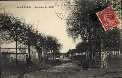 Ak Saint Junien Haute Vienne, Boulevard Garibaldi
