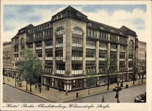 Ak Berlin Charlottenburg, Hertie Waren- und Kaufhaus, Wilmersdorfer Straße