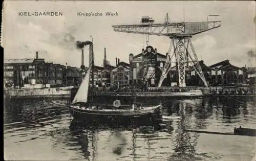 Ak Gaarden Kiel, Krupp'sche Werft