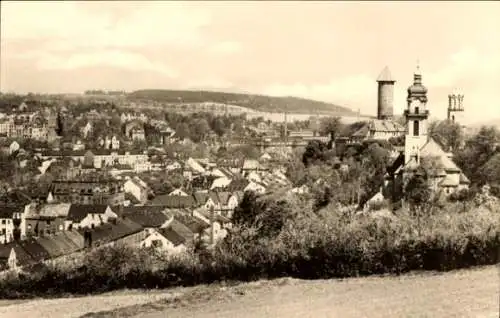 Ak Auerbach im Vogtland, Blick auf Auerbach, Häuseransicht, Schloss, Stadtlandschaft