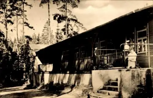Ak Reichenbach im Vogtland, Jugendherberge Jägerhaus, Umgebung mit Bäumen, Einfache Architektur, 