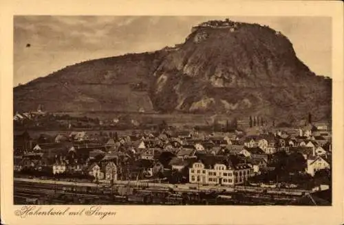 Ak Singen Hohentwiel Baden Württemberg, Hohentwiel, Stadtansicht,  Fotografie