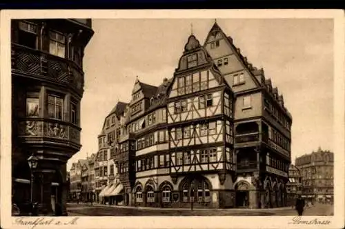 Ak Frankfurt am Main, Domstraße, Fachwerkhaus