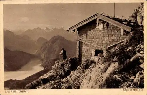 Ak Bad Reichenhall in Oberbayern, Berglandschaft, Stauffenhütte, Gebirge, Wandern