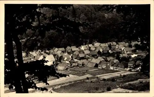 Ak Schleusingerneundorf Schleusingen in Thüringen, Schöne Aussicht auf ein Dorf, mehrere Häuser, 