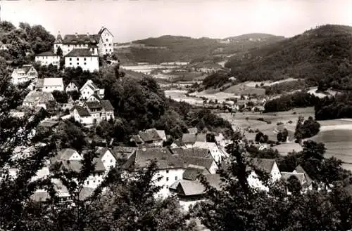 Ak Egloffstein, Teilansicht aus der Höhe, Blick ins Tal