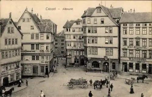 Ak Kassel in Hessen, Altmarkt, Restaurant, Bier Brauerei,  Gebäude