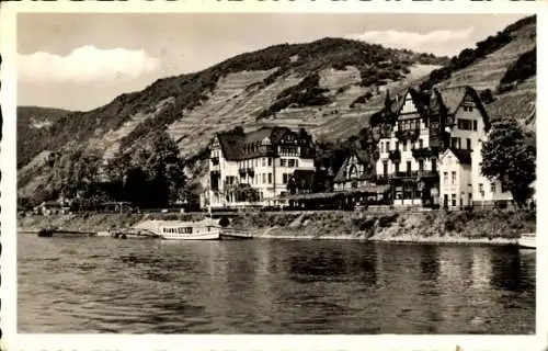 Ak Assmannshausen Rüdesheim am Rhein, historischer Gasthof Krone