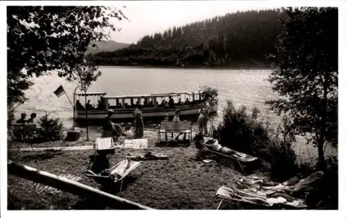 Ak Seebrugg Schluchsee im Schwarzwald, Café Pension Hubertus