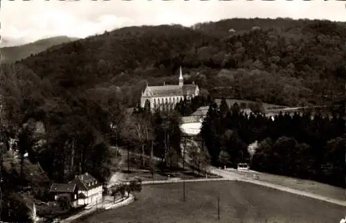 Ak Altenberg im Erzgebirge, Kirche, Wald, Hügel, Landschaft, Hotel