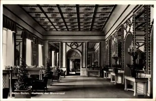 Ak Baden Baden am Schwarzwald, Kurhaus, Blumensaal