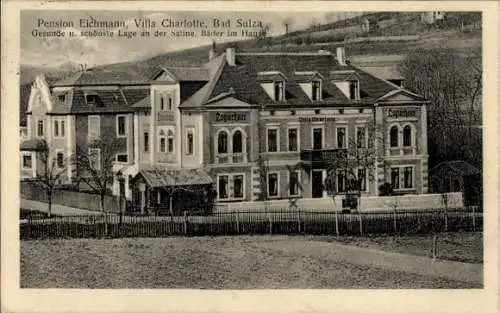 Ak Bad Sulza in Thüringen, Pension Eichmann, Villa Charlotte,  gesunde Lage, Bäder im Hause