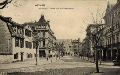Ak Weimar in Thüringen, Schillerstraße, Schillerhaus