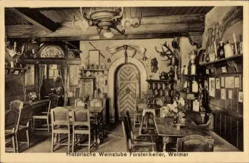Ak Weimar,Historische Weinstube Fürstenkeller,Inh.Laue