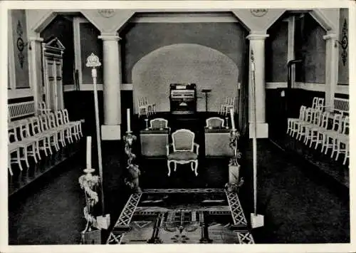 Ak Erlangen in Mittelfranken Bayern, Freimaurerloge, Libanon z. d. 3 Federn