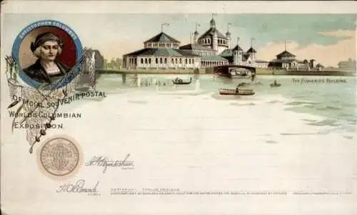 Vorläufer Litho Chicago Illinois USA, World's Columbian Exposition, Weltausstellung 1893