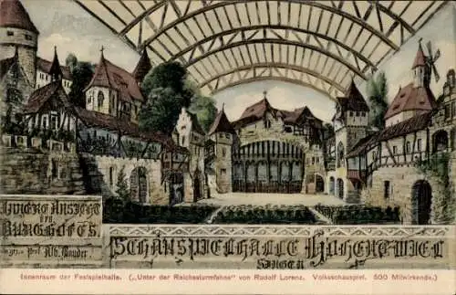 Künstler Ak Singen Hohentwiel Baden Württemberg, Schauspielhalle, Festspielhalle, Rudolf Lorenz