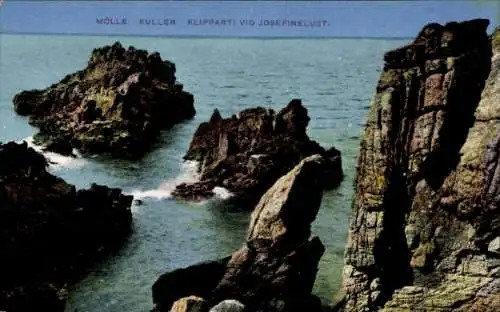 Ak Mölle Schweden, Felsen, Meer, Küstenlandschaft, Farbige , Kullen