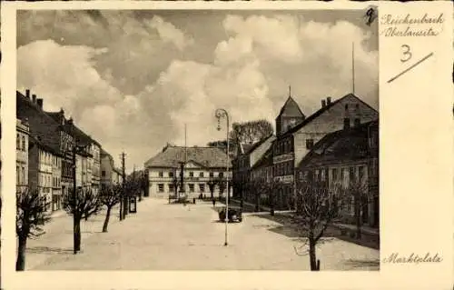 Ak Reichenbach in der Oberlausitz, Marktplatz