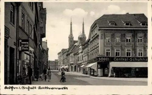 Ak Köthen in Anhalt, Buttermarkt, Central-Schuhhaus von H. Söder, Drogerie, Photo, Geschäfte
