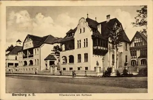 Ak Bernburg an der Saale, Villen, Kurhaus,  Architektur, schwarz-weiß
