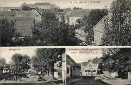 Ak Alberstedt Farnstädt im Saalekreis, GRUSS AUS ALBERSTEDT, Teichpartie, Restauration von H. Kll