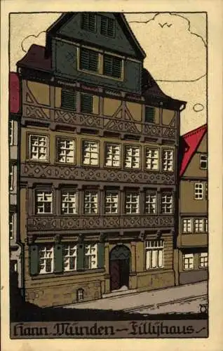 Steindruck Ak Hann. Münden in Niedersachsen, Tillyhaus