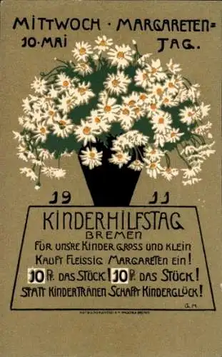 Künstler Ak Hansestadt Bremen, Margaretentag am 10. Mai 1911