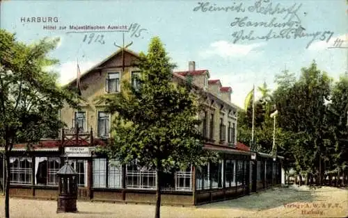 Ak Hamburg Harburg, Hotel zur Majestätischen Aussicht