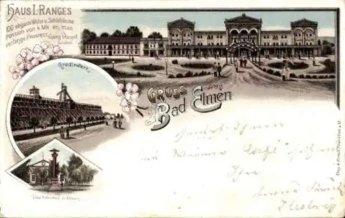 Ak Emmen Drenthe Niederlande, Haus I. Ranges, elegante Wohn- und Schlafräume, Gradierwerk, 