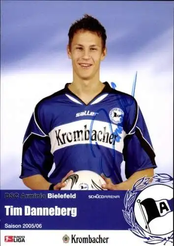 Autogrammkarte Fußballer Tim Danneberg, DSC Arminia Bielefeld, Autogramm