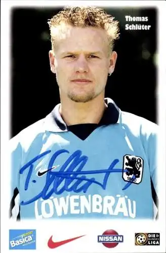 Autogrammkarte Fußballer Thomas Schlüter, TSV 1860 München, Autogramm