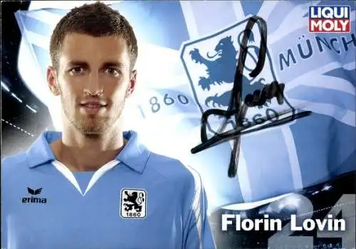 Autogrammkarte Fußballer Florin Lovin, TSV 1860 München, Autogramm