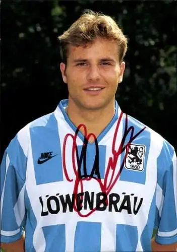Autogrammkarte Fußballer Holger Greilich, TSV 1860 München, Autogramm