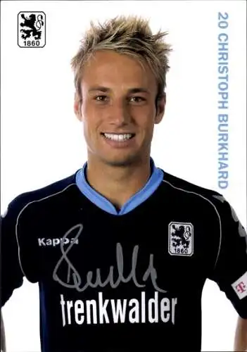 Autogrammkarte Fußballer Christoph Burkhard, TSV 1860 München, Autogramm