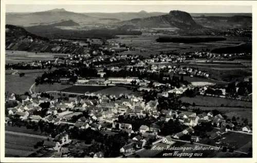Ak Singen Hohentwiel Baden Württemberg, Luftaufnahme von Arlen-Rielasingen- Landschaft, Häuser