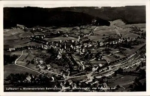 Ak Baiersbronn im Schwarzwald, Luftkurort, Wintersportplatz, Schwarzwald, Flugaufnahme