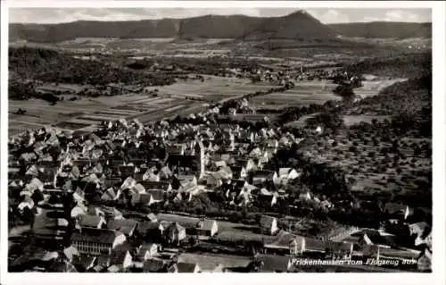 Ak Frickenhausen am Neckar Württemberg, Luftaufnahme, Häuseransicht, Landschaft, Flugzeugaufnahme