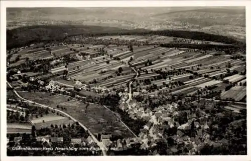 Ak Obernhausen (Kreis Neuenbürg) Birkenfeld in Württemberg, Fliegeraufnahme