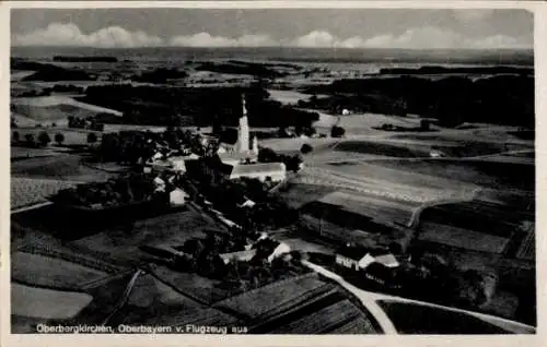 Ak Ober Bergkirchen Oberbayern, Fliegeraufnahme