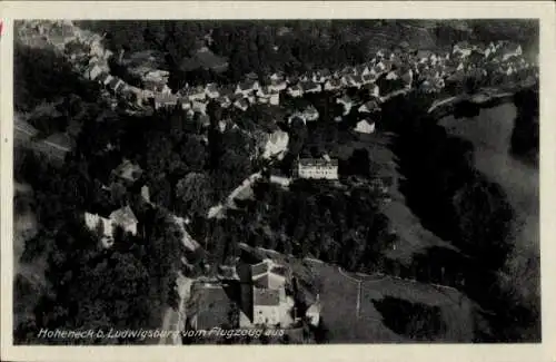 Ak Hoheneck Ludwigsburg in Württemberg, Luftaufnahme von Hoheneck, Häuser, Landschaft, keine Pers