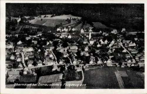 Ak Oberndorf (bei Donauwörth) am Lech, Luftaufnahme von Oberndorf, ländliche Umgebung, Gebäude, b