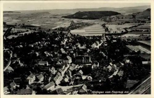 Ak Hilzingen im Hegau, Luftaufnahme von  ländliche Landschaft, Häuseransichten