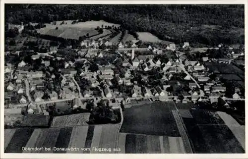 Ak Oberndorf (bei Donauwörth) am Lech, Luftaufnahme