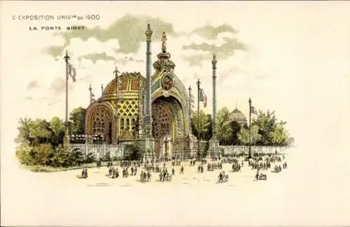 Litho Paris, Weltausstellung 1900, Porte Binet